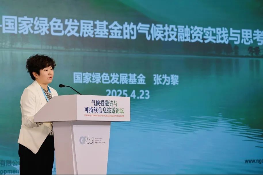 国家绿色发展基金战略规划部总经理张为黎